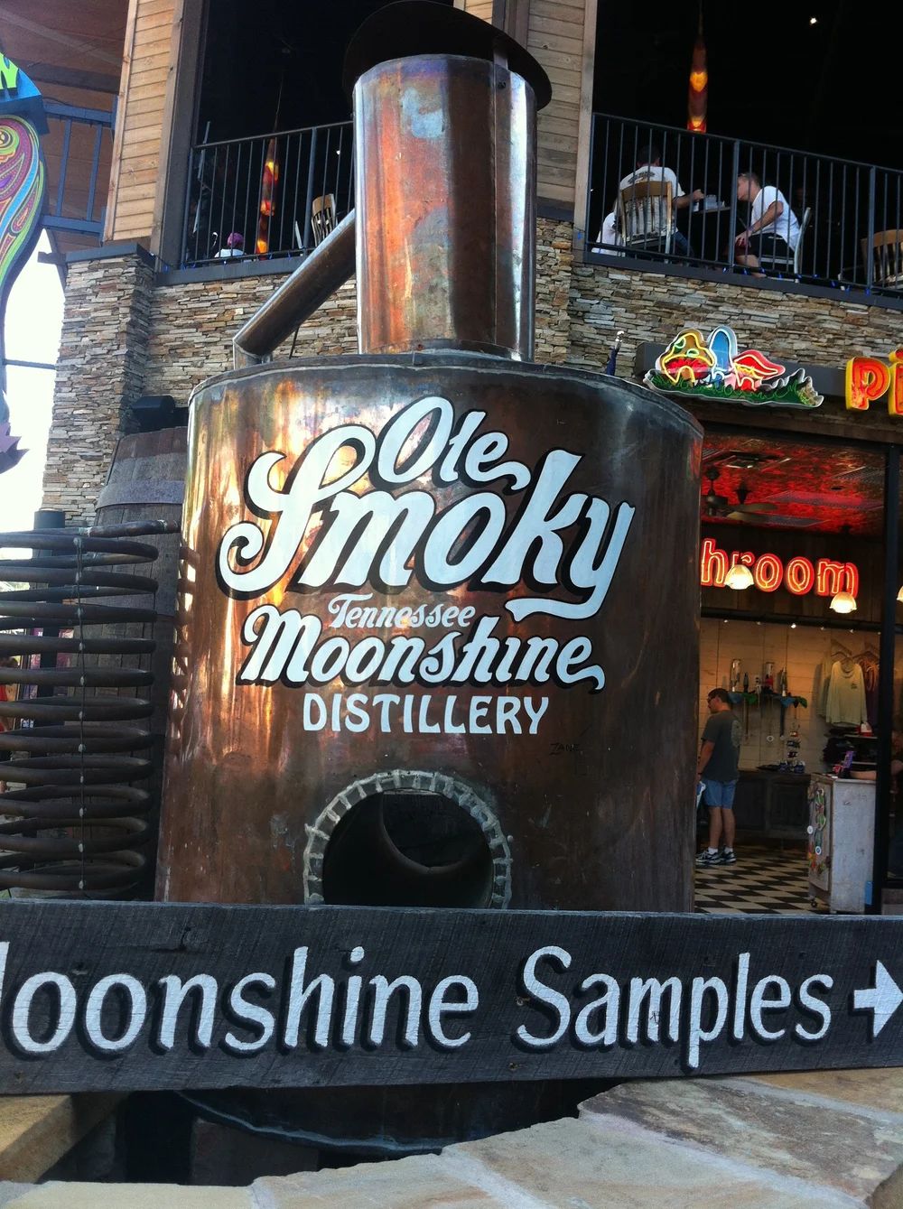 Jars on the line at the Ole Smoky Tennessee moonshine distillery